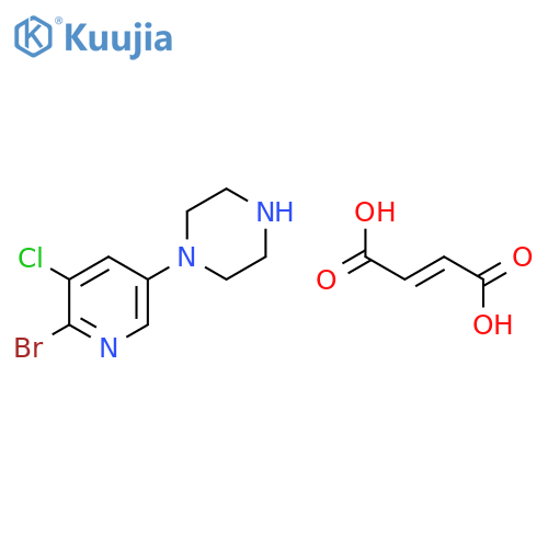 PIPERAZINE, 1-(6-BROMO-5-CHLORO-3-PYRIDINYL)-, (2E)-2-BUTENEDIOATE(1:1) structure