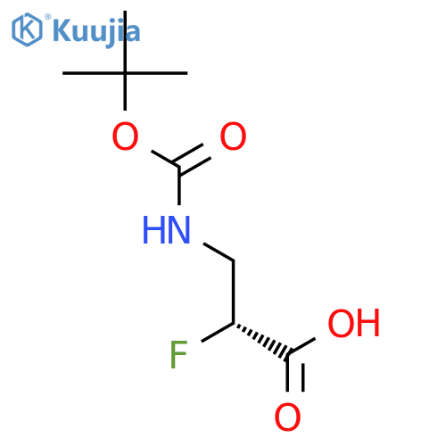 (2R)-3-{(tert-butoxy)carbonylamino}-2-fluoropropanoic acid structure