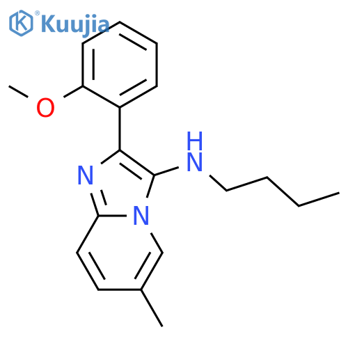 IMIDAZO[1,2-A]PYRIDIN-3-AMINE, N-BUTYL-2-(2-METHOXYPHENYL)-6-METHYL- structure