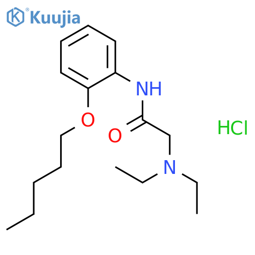 Acetamide, 2-(diethylamino)-N-(2-(pentyloxy)phenyl)-, monohydrochloride structure