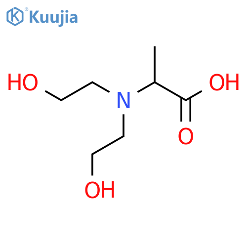 2-(bis(2-hydroxyethyl)amino)propanoic Acid structure
