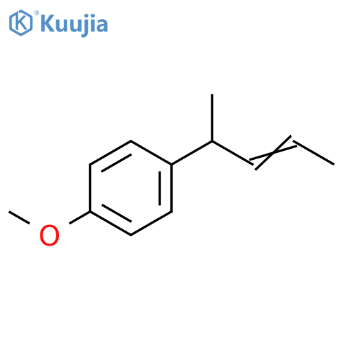 Benzene, 1-methoxy-4-(1-methyl-2-butenyl)- structure