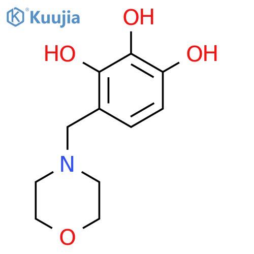 4-(morpholin-4-ylmethyl)benzene-1,2,3-triol structure