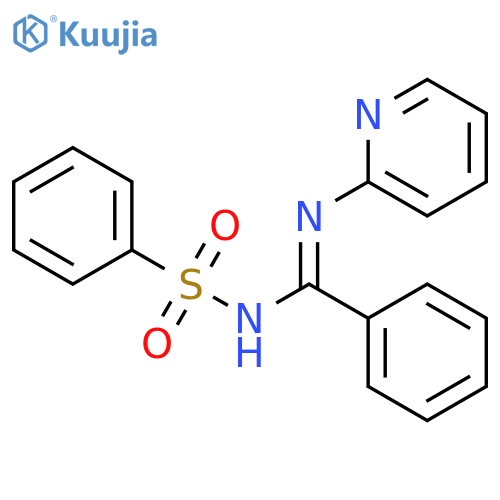 (Z)-N'-(benzenesulfonyl)-N-(pyridin-2-yl)benzenecarboximidamide structure