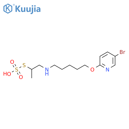 S-(2-((5-((5-Bromo-2-pyridinyl)oxy)pentyl)amino)-1-methylethyl) thiosulfate structure