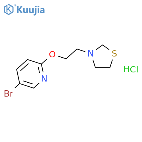 Thiazolidine, 3-(2-(5-bromo-2-pyridyloxy)ethyl)-, hydrochloride structure