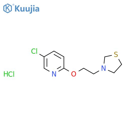 Thiazolidine, 3-(2-(5-chloro-2-pyridyloxy)ethyl)-, hydrochloride structure