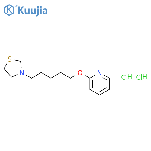 Pyridine, 2-((5-(3-thiazolidinyl)pentyl)oxy)-, dihydrochloride structure