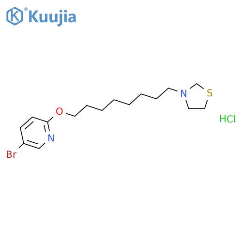 Thiazolidine, 3-(8-(5-bromo-2-pyridyloxy)octyl)-, hydrochloride structure