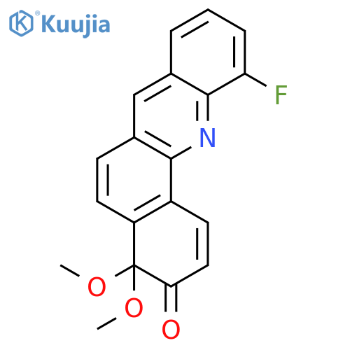 Benz[c]acridin-3(4H)-one, 11-fluoro-4,4-dimethoxy- structure