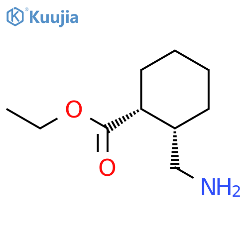 Cyclohexanecarboxylic acid, 2-(aminomethyl)-, ethyl ester, (1R,2S)-rel- structure