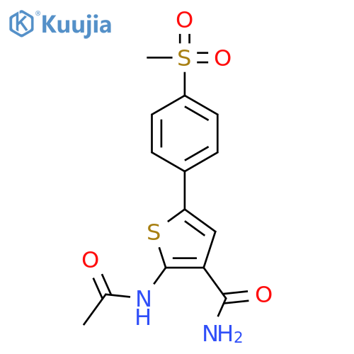 3-Thiophenecarboxamide, 2-(acetylamino)-5-[4-(methylsulfonyl)phenyl]- structure