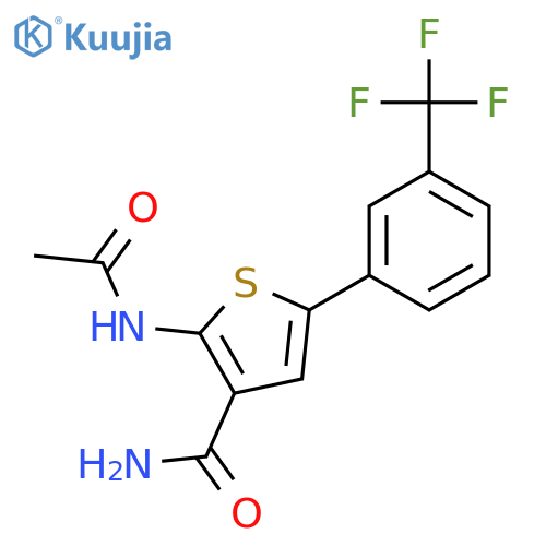 3-Thiophenecarboxamide, 2-(acetylamino)-5-[3-(trifluoromethyl)phenyl]- structure