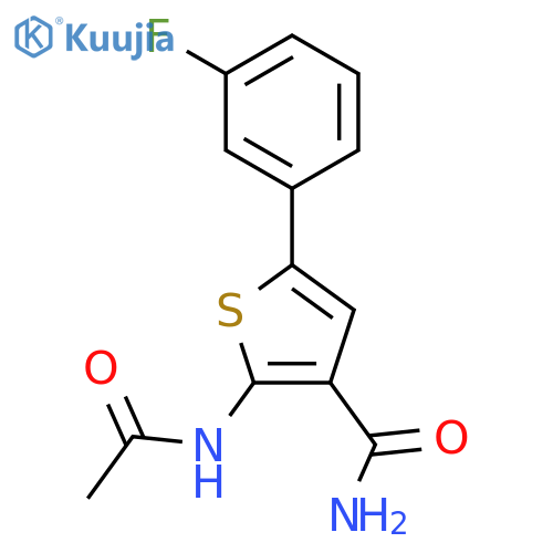 3-Thiophenecarboxamide, 2-(acetylamino)-5-(3-fluorophenyl)- structure