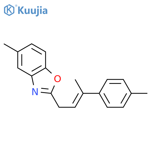 BENZOXAZOLE, 5-METHYL-2-[(2E)-3-(4-METHYLPHENYL)-2-BUTENYL]- structure