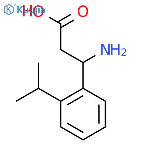 3-amino-3-2-(propan-2-yl)phenylpropanoic acid structure