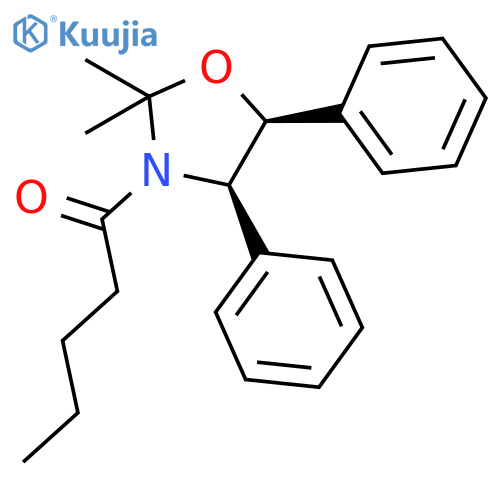 OXAZOLIDINE, 2,2-DIMETHYL-3-(1-OXOPENTYL)-4,5-DIPHENYL-, (4R,5S)- structure