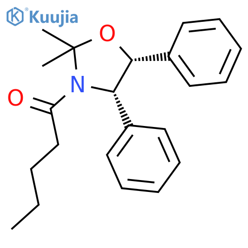 OXAZOLIDINE, 2,2-DIMETHYL-3-(1-OXOPENTYL)-4,5-DIPHENYL-, (4S,5R)- structure