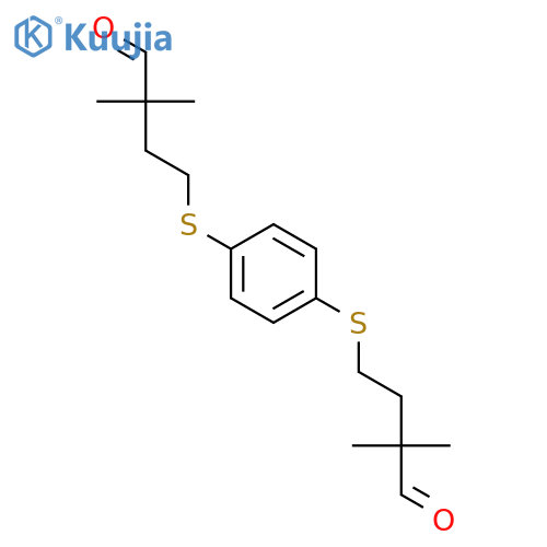 Butanal, 4,4'-[1,4-phenylenebis(thio)]bis[2,2-dimethyl- structure