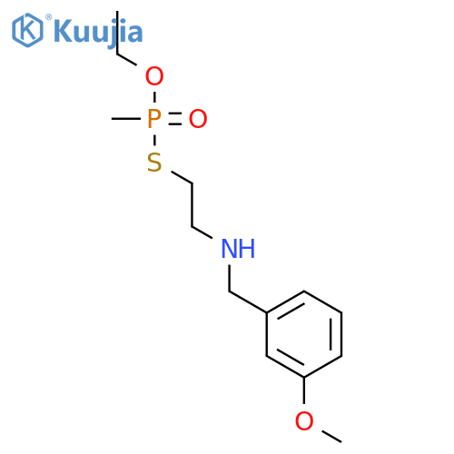 Phosphonothioic acid, methyl-, O-ethyl S-(2-((3-methoxyphenyl)methylamino)ethyl) ester structure
