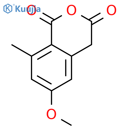 1H-2-BENZOPYRAN-1,3(4H)-DIONE, 6-METHOXY-8-METHYL- structure