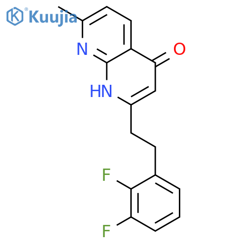 1,8-Naphthyridin-4(1H)-one, 2-[2-(2,3-difluorophenyl)ethyl]-7-methyl- structure