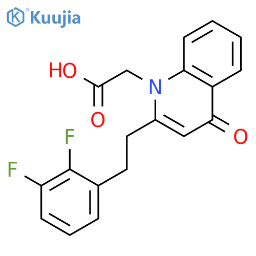 1(4H)-QUINOLINEACETIC ACID, 2-[2-(2,3-DIFLUOROPHENYL)ETHYL]-4-OXO- structure