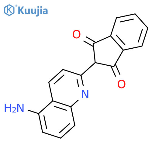 1H-Indene-1,3(2H)-dione, 2-(5-amino-2-quinolinyl)- structure