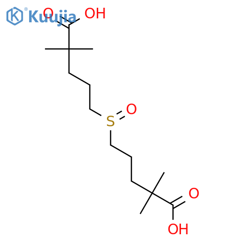 Pentanoic acid, 5,5'-sulfinylbis[2,2-dimethyl- structure