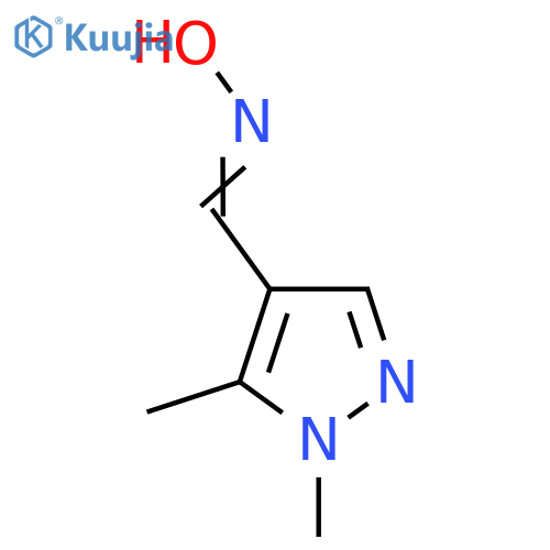 N-(1,5-dimethyl-1H-pyrazol-4-yl)methylidenehydroxylamine structure