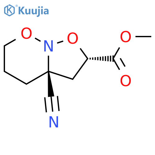 Isoxazolo[2,3-b][1,2]oxazine-2-carboxylic acid, 3a-cyanohexahydro-, methyl ester, trans- (9CI) structure