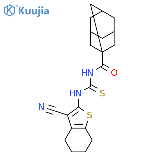 <br>1-(Adamantane-1-carbonyl)-3-(3-cyano-4,5,6,7-tetrahydro-benzo[b]thiophen-2- yl)-thiourea structure
