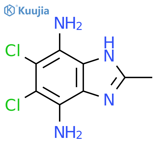 5,6-dichloro-2-methyl-1H-1,3-benzodiazole-4,7-diamine structure