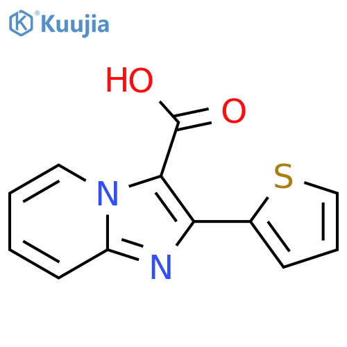 2-Thiophen-2-ylimidazo[1,2-a]pyridine-3-carboxylic acid structure