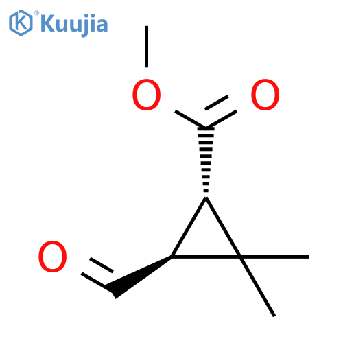 Cyclopropanecarboxylicacid, 3-formyl-2,2-dimethyl-, methyl ester, (1R,3R)-rel- structure