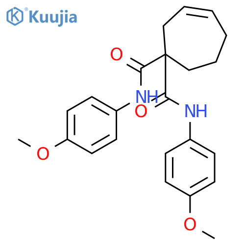 3-Cycloheptene-1,1-dicarboxamide, N,N'-bis(4-methoxyphenyl)- structure