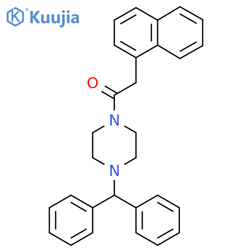 1-(4-Benzhydrylpiperazin-1-yl)-2-naphthalen-1-ylethanone structure