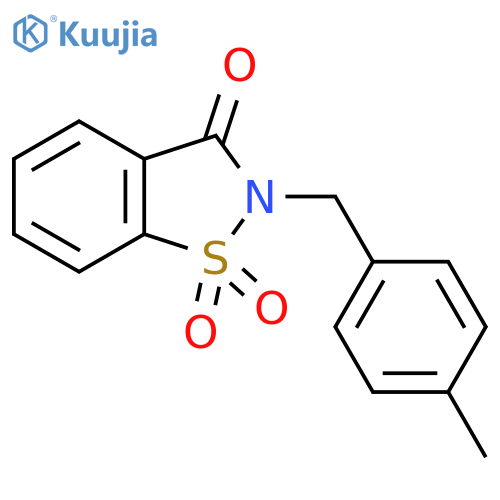 2-(4-methylphenyl)methyl-2,3-dihydro-1lambda6,2-benzothiazole-1,1,3-trione structure