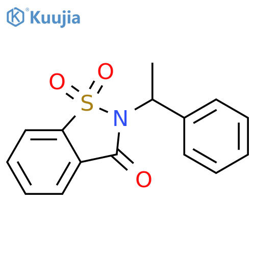 1,2-Benzisothiazol-3(2H)-one, 2-(1-phenylethyl)-, 1,1-dioxide structure