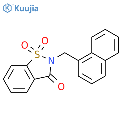 2-(naphthalen-1-ylmethyl)-1,1-dioxo-1,2-benzothiazol-3-one structure