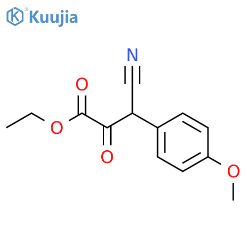 ethyl 3-cyano-3-(4-methoxyphenyl)-2-oxopropanoate structure