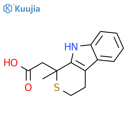 Thiopyrano[3,4-b]indole-1-acetic acid, 1,3,4,9-tetrahydro-1-methyl- structure
