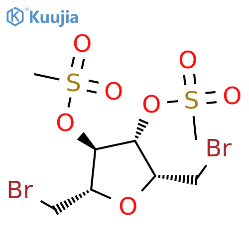D-Glucitol, 2,5-anhydro-1,6-dibromo-1,6-dideoxy-, dimethanesulfonate structure