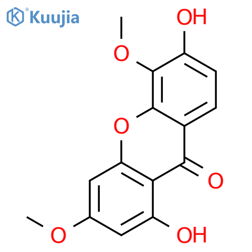 1,6-dihydroxy-3,5-dimethoxy-xanthen-9-one structure