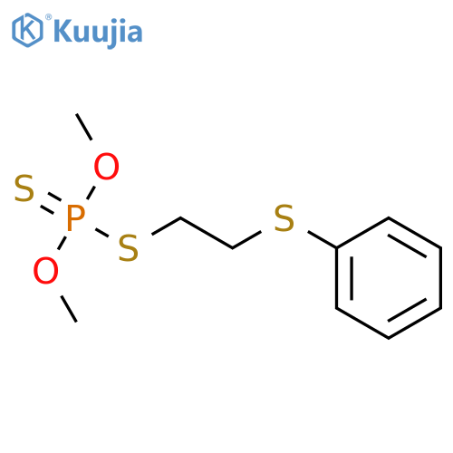 PHOSPHORODITHIOIC ACID, O,O-DIMETHYL S-[2-(PHENYLTHIO)ETHYL] ESTER structure