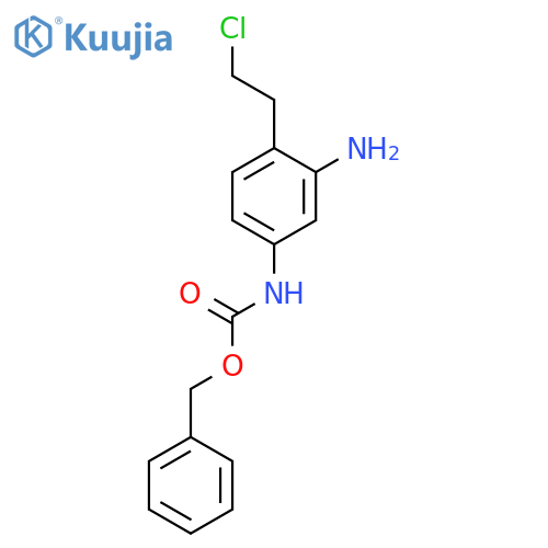 CARBAMIC ACID, [3-AMINO-4-(2-CHLOROETHYL)PHENYL]-, PHENYLMETHYL ESTER structure