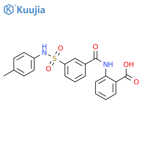 Benzoic acid, 2-[[3-[[(4-methylphenyl)amino]sulfonyl]benzoyl]amino]- structure