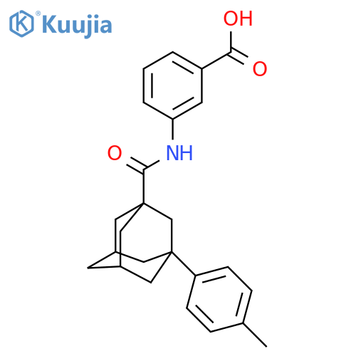 3-3-(4-methylphenyl)adamantane-1-amidobenzoic acid structure
