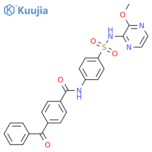 4-benzoyl-N-{4-(3-methoxypyrazin-2-yl)sulfamoylphenyl}benzamide structure