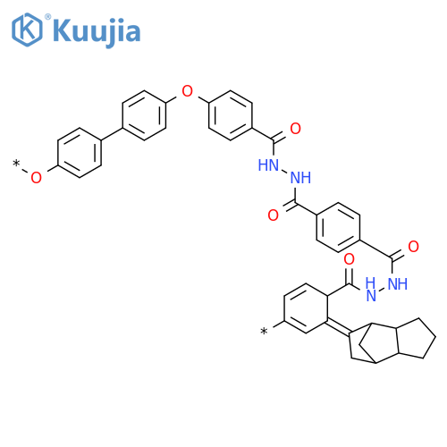 POLY[OXY-1,4-PHENYLENE(OCTAHYDRO-4,7-METHANO-5H-INDEN-5-YLIDENE)-1,4-PHENYLENEOXY-1,4-PHENYLENECARBONYLHYDRAZOCARBONYL-1,4-PHENYLENECARBONYLHYDRAZOCARBONYL-1,4-PHENYLENE] structure